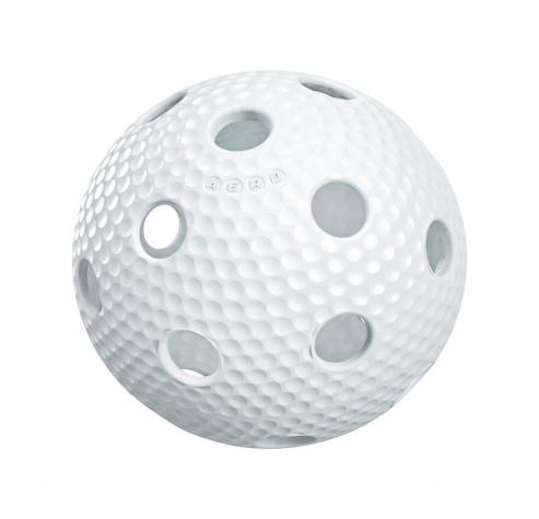 La bola ha de ser redonda, de plástico, hueca y debe tener 26 agujeros, de color blanco y con un diámetro de unos 7 cm. y 23 gr. de peso. 3.4.