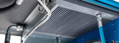 Los filtros de aspiración encapsulados de dos micras garantizan la entrada únicamente de aire limpio en el compresor.