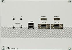 1kg 52 Panel de interfaz multimedia / PC, 2x VGA, 2x HDMI, 2x USB, 4x audio, 36UA ST8008-4Z 1 Panel insertable de conexión multimedia para PC 2 puertos USB 2.