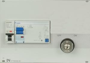 7 Panel de alimentación c.a. con FI para todo tipo de corriente, tipo B 30mA, 30UD ST8008-6C 1 Unidad insertable para alimentación de corriente alterna 230V/16A