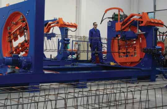 of a separate welding head for round pile cages, normal round cages can be produced as well.