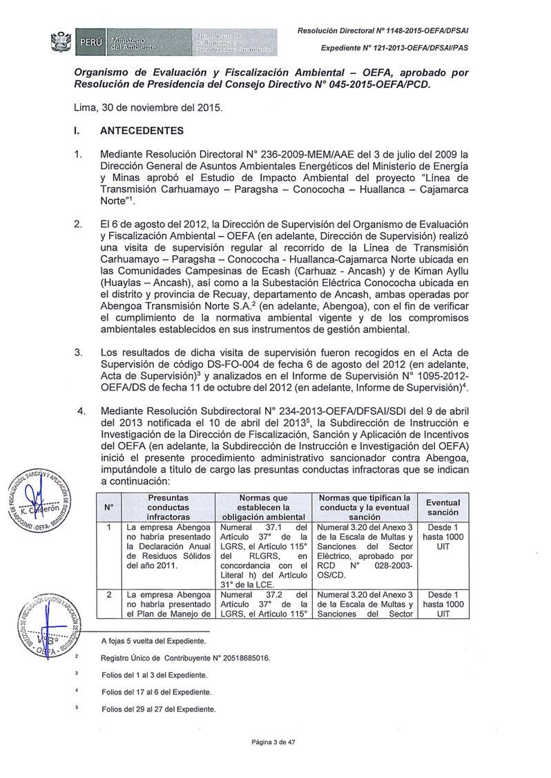 Resolución Directora/ Nº 1148-2015-0EFA!
