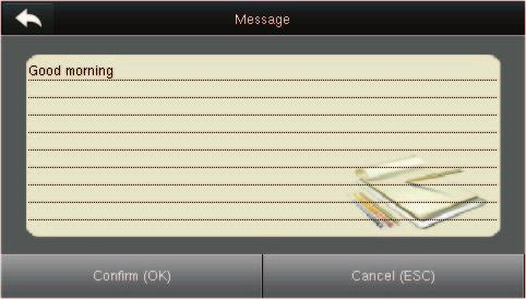 84 Mensaje Corto El operador puede crear notificaciones de antemano y plasmarlos en forma de mensajes cortos o SMS que se muestran en la pantalla. Los mensajes pueden ser públicos o personales.