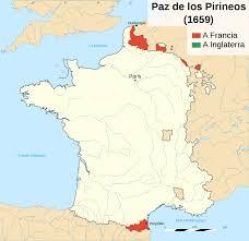 hasta la Paz de los Pirineos en 1659: - Cesión de Rosellón, Cerdaña y varias plazas de Flandes a Francia.