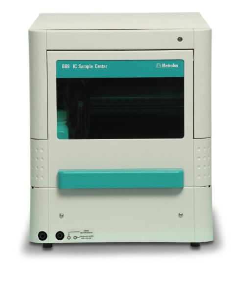 889 IC Sample Center: el cambiador de muestras para pequeños volúmenes de muestras 14 El 889 IC Sample Center es la solución de automatización perfecta para pequeños volúmenes de muestras.