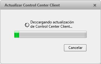 Avigiln Cntrl Center Standard Figura A. Actualizar Cntrl Center Client Haga clic en el btón Actualizar para que se actualice la aplicación Client.