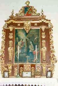 Este altar de la Encarnación estuvo vinculado al mayorazgo fundado en 1698 por Martín García de Escobar y su esposa Isabel Díaz, pasando a sus descendientes de apellido Jaraquemada, quienes al
