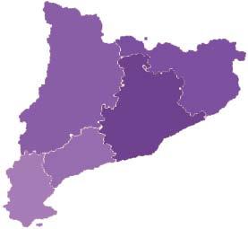 Prestacions i serveis actius Distribució de les persones beneficiàries per territori Lleida Total: 9.581 Girona Total: 13.674 Total: 143.