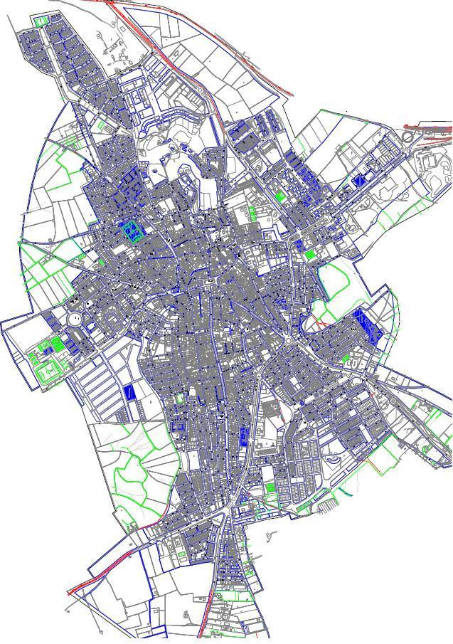 4. Plan modelo de una red corporativa En este apartado se va a realizar el diseño de una red urbana en una localidad de tamaño medio genérica en la provincia de Sevilla. Figura 4.
