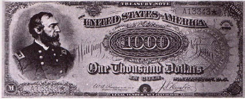 1000 dólares, 1890, No.
