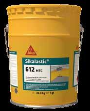 Sikalastic -612 MTC Membrana líquida de poliuretano de aplicación en frío para impermeabilizar cubiertas de rápido curado.