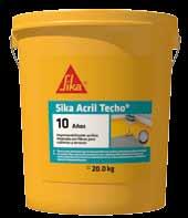 Si el plástico aparece húmedo después de 24 horas, no se debe aplicar el Sika Acril Techo. 3. Selle con Sikaflex -Construction las fisuras existentes.