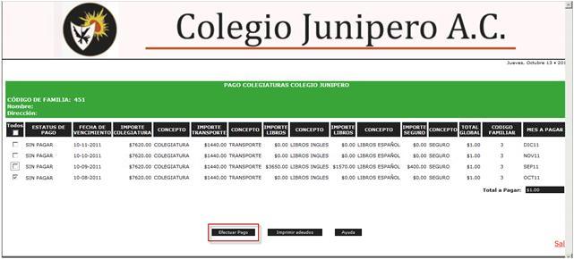 1.- Ingresar al portal de Colegio Junípero mediante el link respectivo. 2.