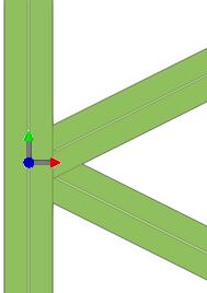 La dirección x es perpendicular a la línea central de la parte principal.