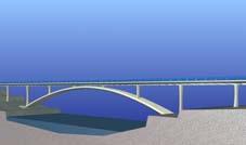 Desde el punto de vista del trazado en planta el nuevo puente cruza oblicuamente el río, desarrollándose desde el lado guipuzcoano en la mayor parte de su longitud en un tramo de carretera circular
