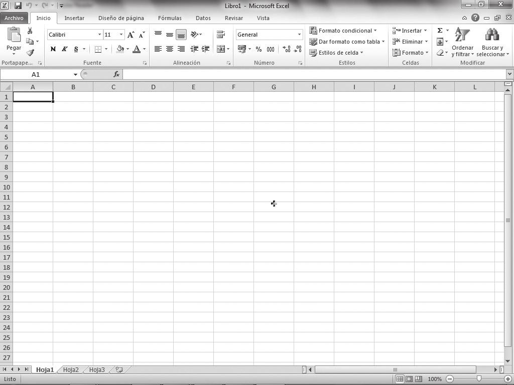 U.D. 1 Introducción a Excel 2010 La ventana de Microsoft Excel está compuesta por varias partes; todas ellas se irán describiendo a continuación.