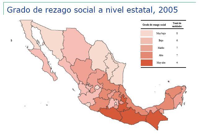 Chiapas, Guerrero y Oaxaca, estados con tradición forestal presentan un grado muy elevado de rezago social.