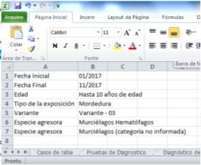 Exportacion de datos A tabla de formato Excel (.