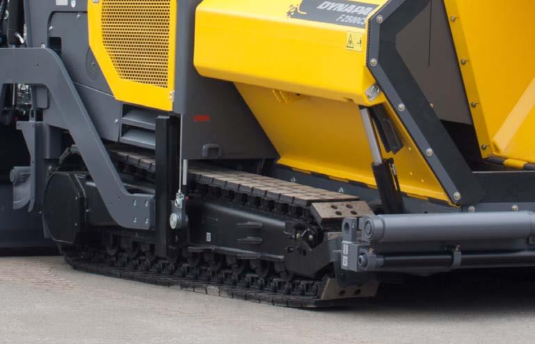 WERFUL DRIVE ALPHA-TRACK TM Our Alpha Trackl TM system for our tracked pavers is longer and wider. It has 320 mm wide rubber pads which give great ground contact.