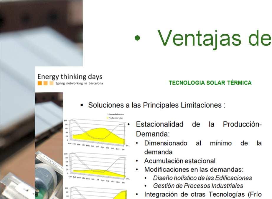 Integración de solar en redes de distrito Ventajas de la