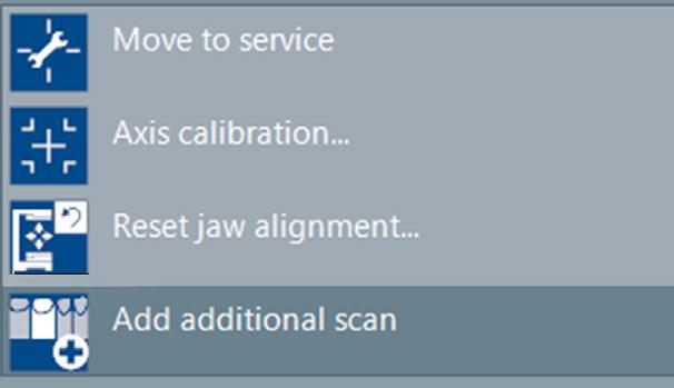 8.4. Situación 3 Es necesario cambiar las posiciones de los dientes Abrir el software de escaneado A través de la base de datos -> Ceramill Map Escanear la prótesis monoblock Cargar el caso existente