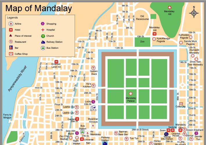 Actividades y Visitas de Interés Hoteles. Hoteles. La oferta hotelera de Mandalay no es muy variada, pero si muy cuidada, ofreciendo 3 posibles alojamientos con diferentes peculiaridades cada cuál.