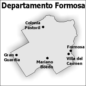 Mapa de la Provincia de Formosa El predio bajo el