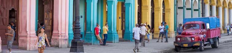 función de los servicios solicitados. SUPLEMENTOS APLICABLES POR PERSONAS Visado de Cuba (antes de la salida)...56 (Enero 2017)* Grupo mínimo de 2 a 3 viajeros... 70 Habitación individual.