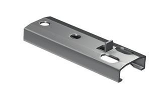 corta) conector metálico de aluminio negro para terrazas de madera (versión larga)