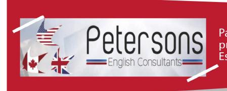 PETERSONS ENGLISH CONSULTANTS Programas TOEIC, TOEIC o IELTS 40 HORAS $1.350.000 con material incluido 60 HORAS $1.750.000 con material incluido 80 Horas $2.450.