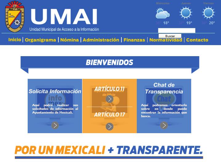 Unidad Municipal de Acceso a la Información La Unidad de Transparencia publica de manera regular la información