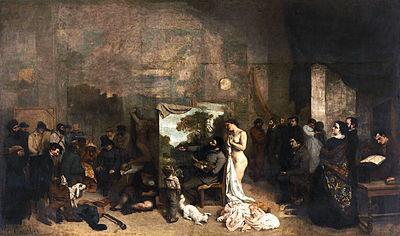 El taller del pintor (1855) Este cuadro es un