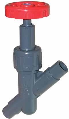 PVC-U NGLE SET REGULTOR VLVES PVC-U ngle seat regulator valve Válvula de asiento inclinado reguladora PVC-U Sizes Solvent socket: (N15) Threaded: ½ (N15) Standards Solvent socket - Metric Threaded -