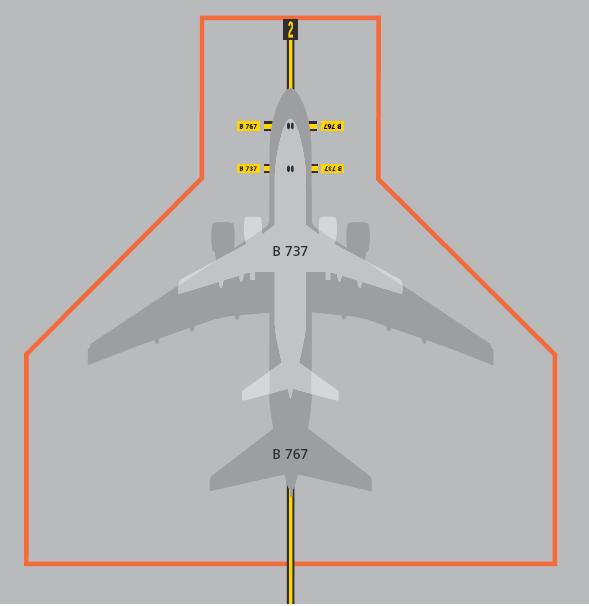 Capítulo 2 Señales en Plataformas de Estacionamiento de Aeronaves Figura- 2-24-1.