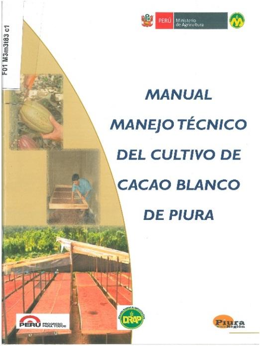 Proporciona información relevante como: características generales del cacao, condiciones edafoclimaticas para el cacao blanco de Piura, propagación del cacao, producción de plantones de cacao,