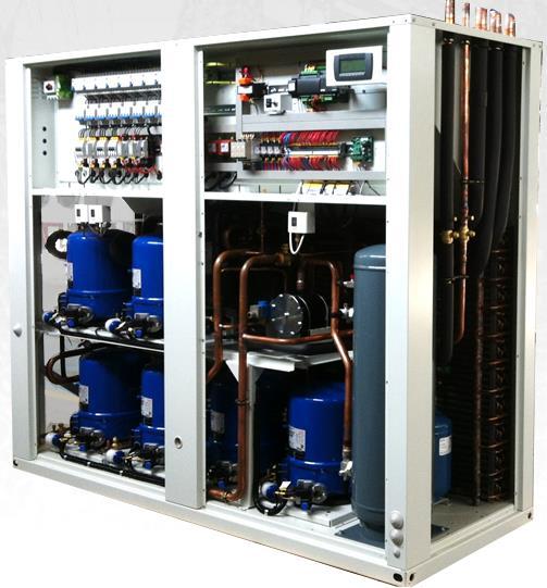 Tricentrales frigoríficas Descarga ventiladores radiales Línea de líquido Conexiones climatizador Triple aspiración Protecciones