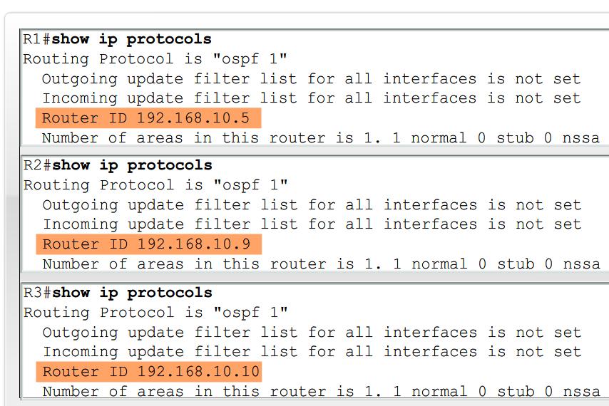 ID DEL router OSPF Comandos para verificar la ID del router