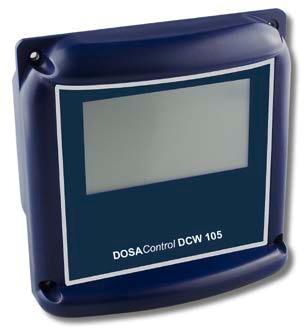 1.1.1 DOSAControl Medidor y regulador DCW 105 Regulador monocanal para sensores potenciostáticos, para medir: cloro libre, dióxido de cloro, ozono o peróxido de hidrógeno así como para indicar la