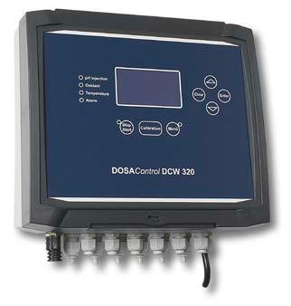 1.1.9 DOSAControl Medidor y regulador DCW 320 Regulador de tres canales para sensores potenciostáticos y amperométricos para medir y controlar: ph, cloro libre, redox y para medir e indicar la