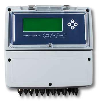 1.1.10 DOSAControl Medidor y regulador DCW 330 Regulador de tres canales para sensores potenciostáticos y amperométricos para medir: valor ph, redox y cloro libre, cloro total, dióxido de cloro,
