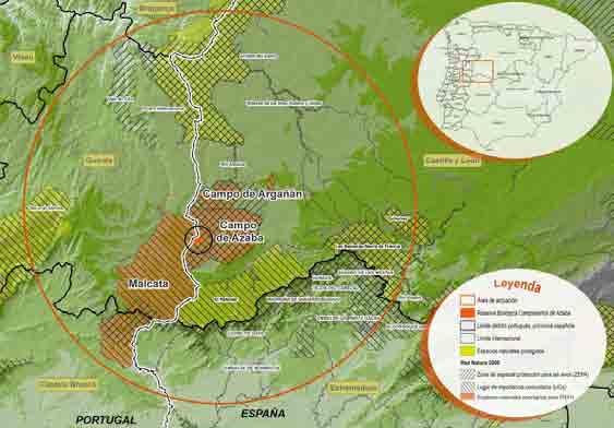 Oeste Ibérico Ubicación 28 áreas protegidas: -26 de la Red Natura 2000-2 de ámbito nacional y