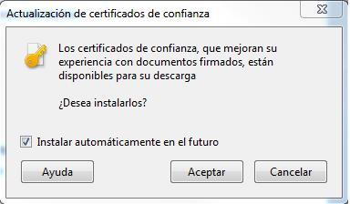 1. Indicació de la confiança en les claus públiques dels certificats Per validar correctament les signatures electròniques heu de fer una configuració específica a l Adobe Acrobat Reader.