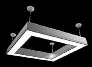 90 Luminarios LED Luminarios LED 91 Suspendible ria Frame Fácil mantenimiento y limieza Ártica Suspendible Luminario LED minimalista para suspender Diseño cuadrado o rectangular Fabricada en perfil