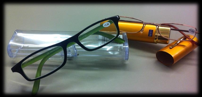 7. LAS GAFAS PREMONTADAS Se denominan gafas premontadas a aquellas monturas sencillas que llevan acopladas unas lentes esféricas de idéntica graduación y que están destinadas a un uso ocasional en