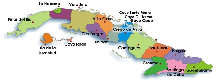 Gráfico No. 6 Mapa Político de la República de Cuba Tabla No.