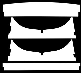 Piezas de la base Frontal, lateral izquierda y derecha, trasera.