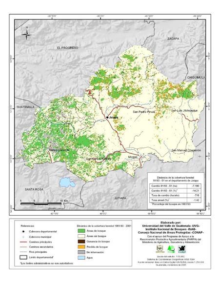 Esta tendencia de deforestación pone al departamento en una situación de alto riesgo de sufrir erosión de los suelos, agotamiento de las fuentes de agua, inundaciones, deslaves, sequías y