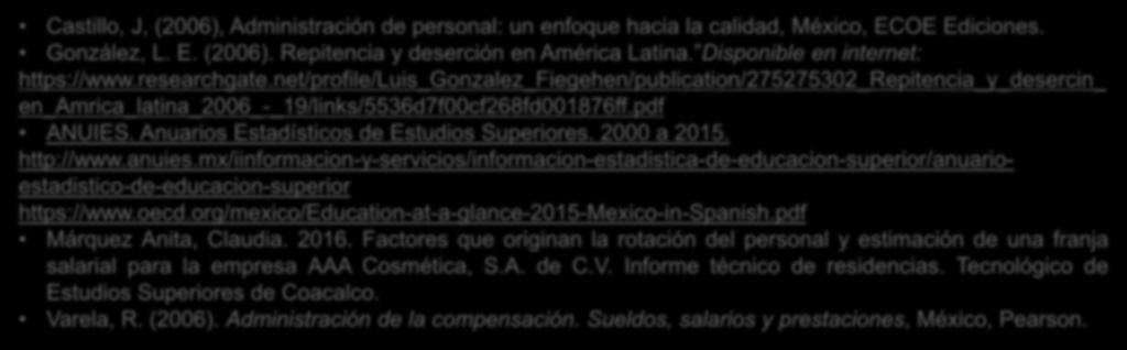 Anuarios Estadísticos de Estudios Superiores. 2000 a 2015. http://www.anuies.