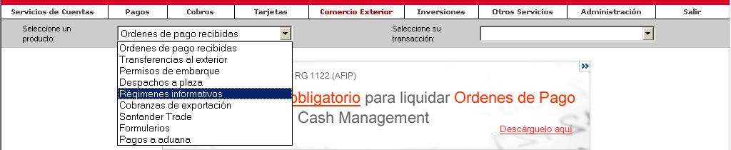 Online Banking Cash Management Presentación Regímenes Informativos - Com.