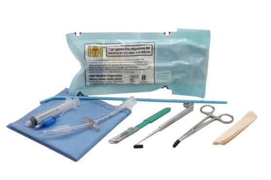 0 corto con tope y Cric-Bougie corto 35 cm Tactical Cricothyroidotomy Kit (H&H) Emergency